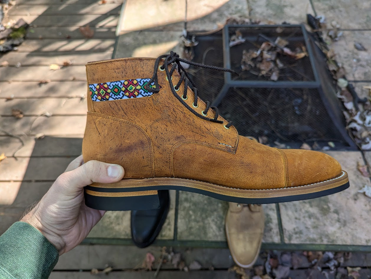 The Vishivanka Boot in Kudu Turmeric